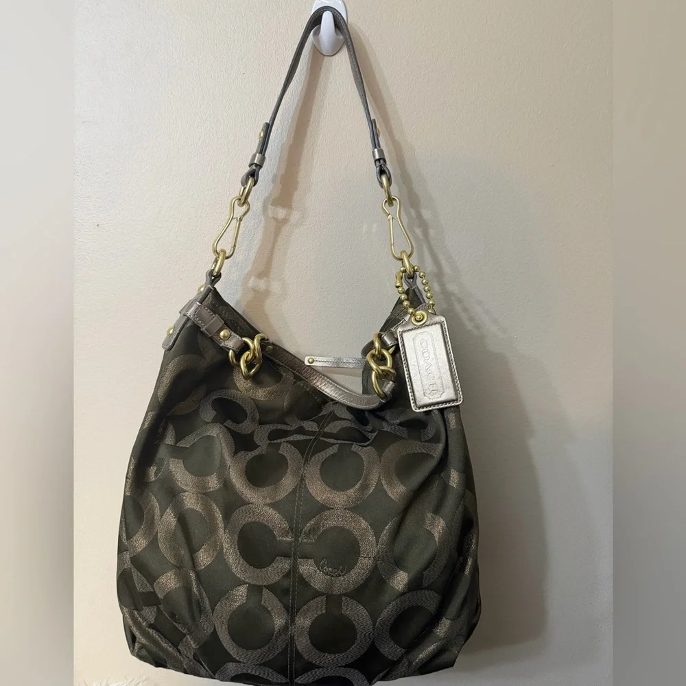 Coach Black and Gold Shoulder Bag